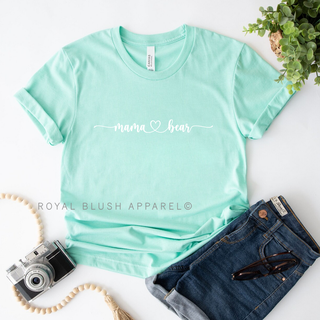Mama ♥ Bear T-shirt unisexe décontracté