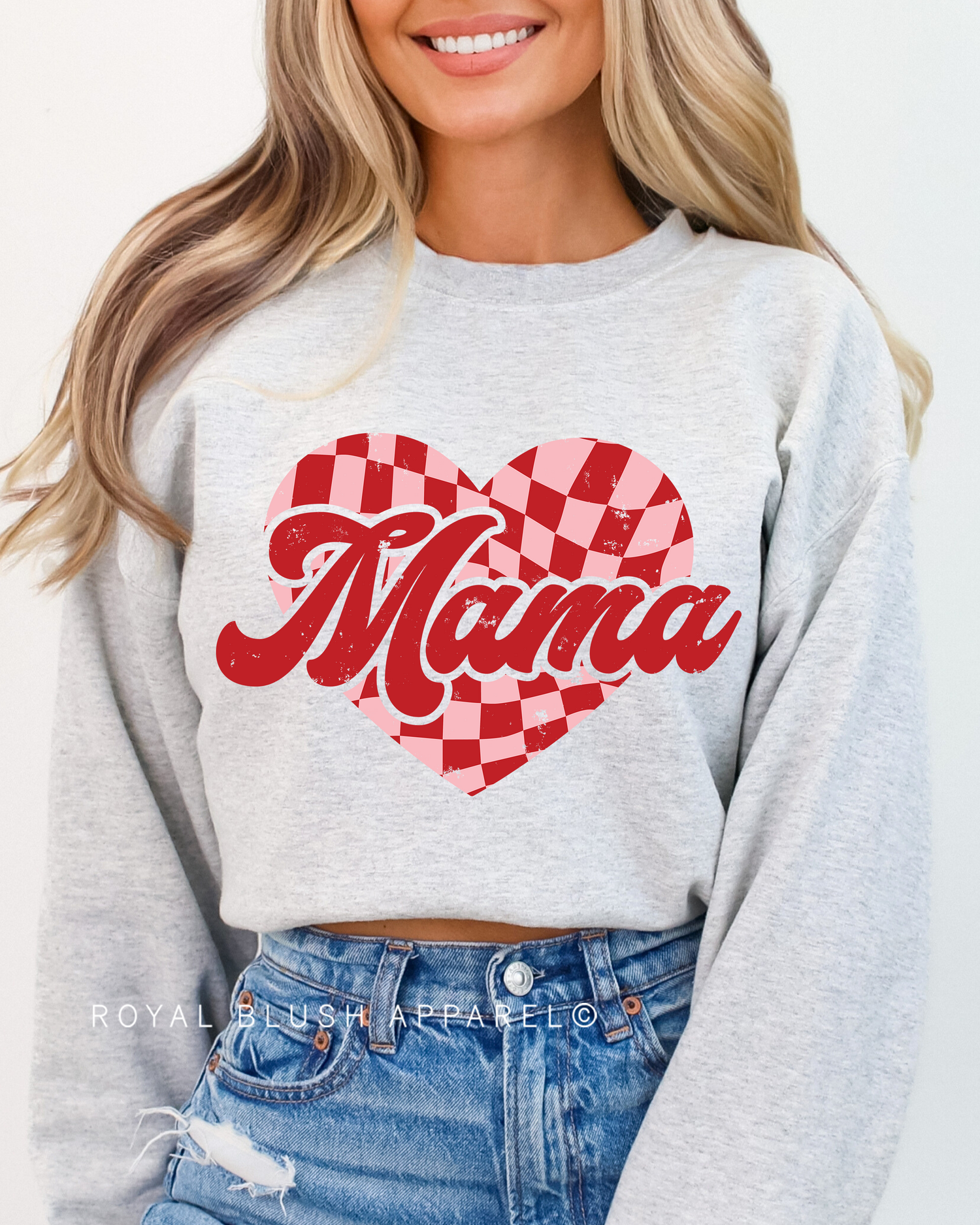 Red Mama Heart Sweatshirt