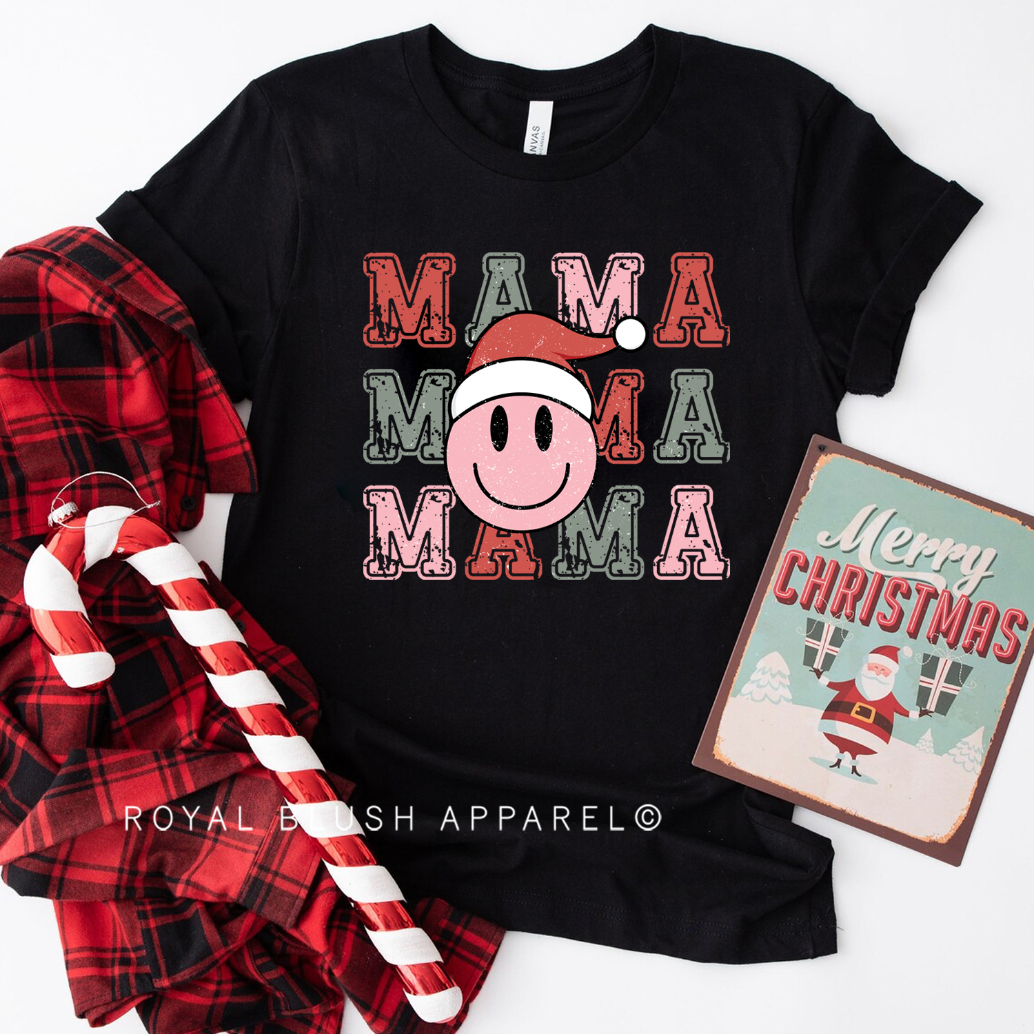 MAMA Santa Smiley Relaxed Unisex T-shirt