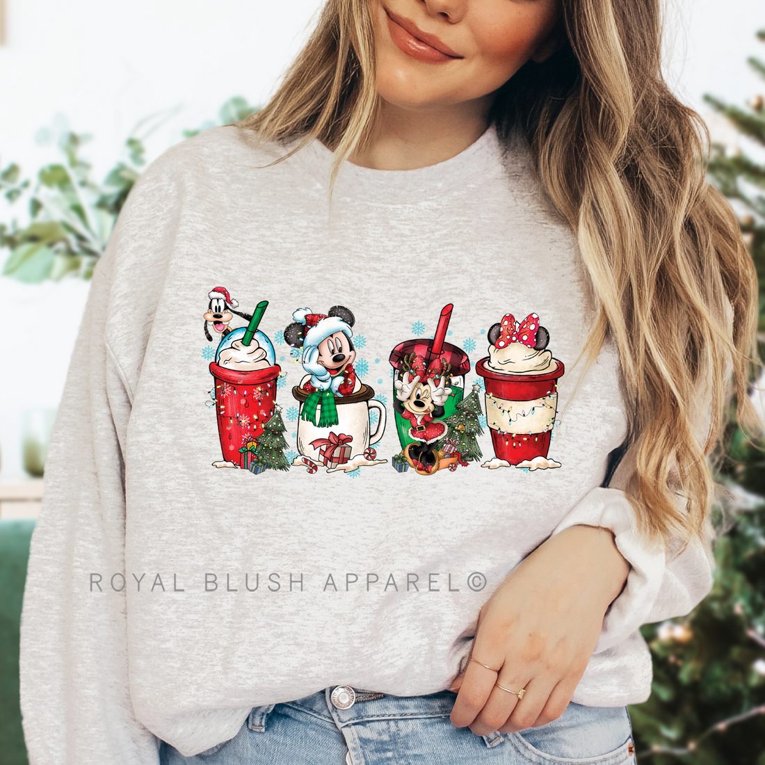 Christmas Mickey Coffee Sweatshirt