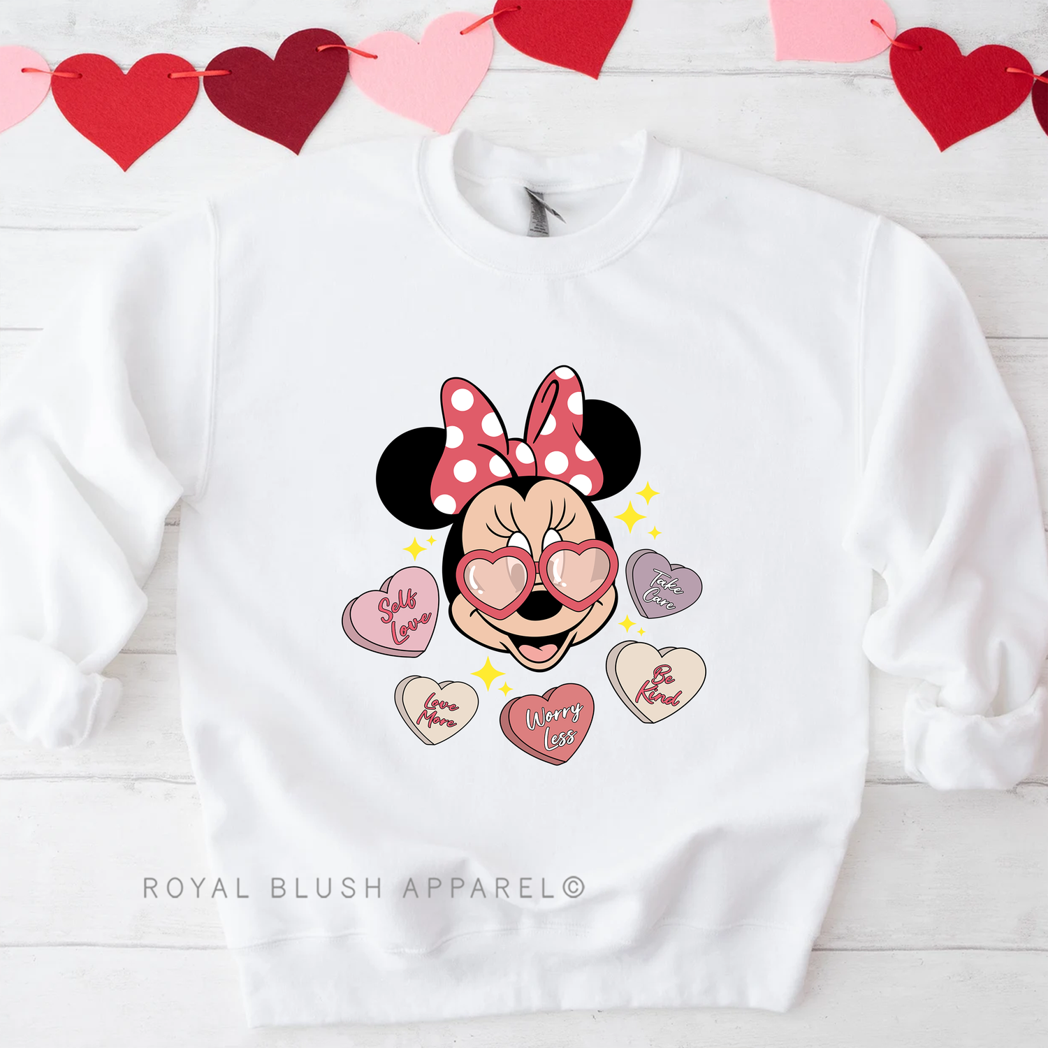 Minnie Candy Hearts Sweatshirt