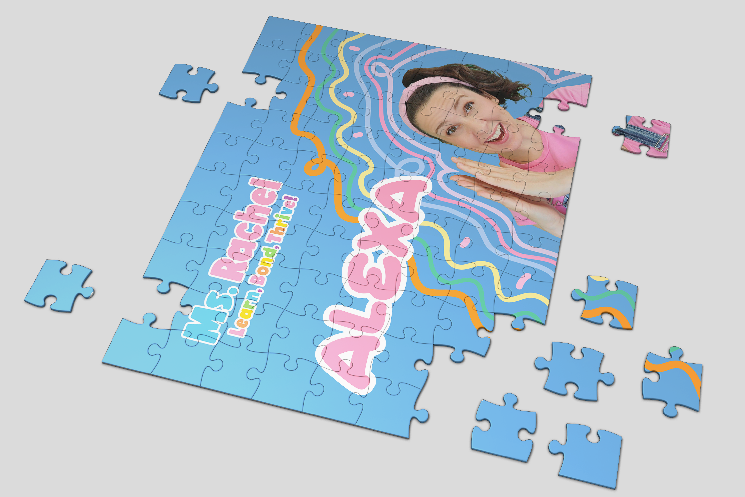 Custom Mr Rachel Theme Name Puzzle