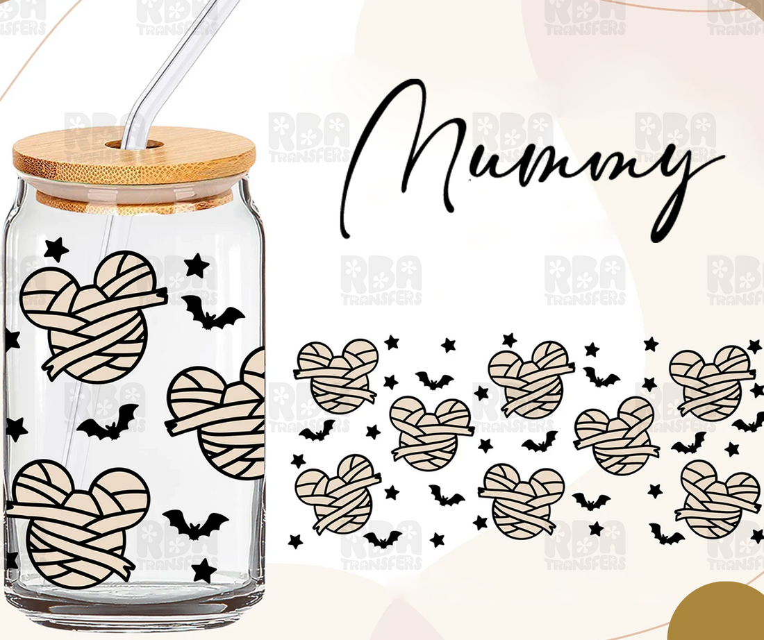 Mummy Iced Coffee Glass