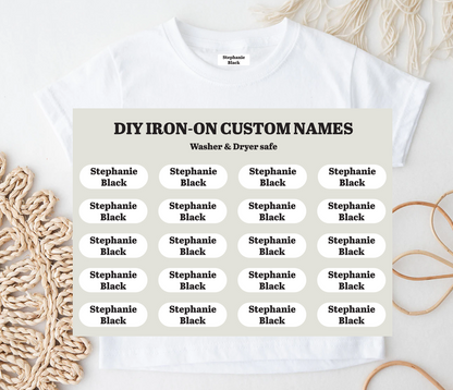 Custom Name Labels (20 Pack)