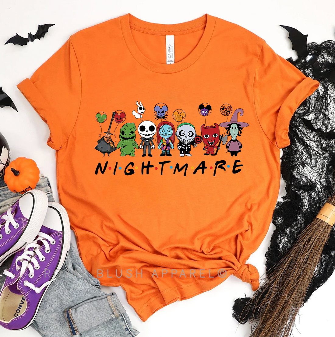 NIGHTMARE FRIENDS T-shirt unisexe décontracté