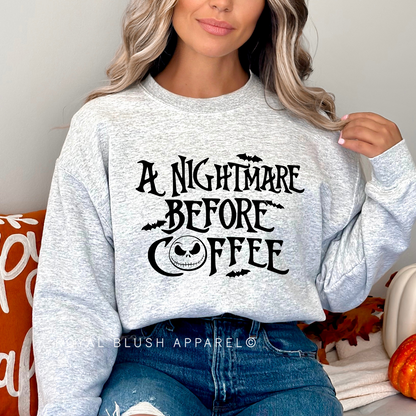 A Nightmare Before Coffee Sweatshirt