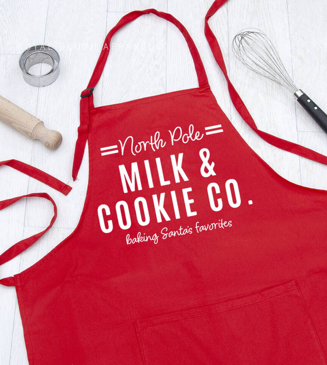 North Pole Milk &amp; Cookies Co Apron