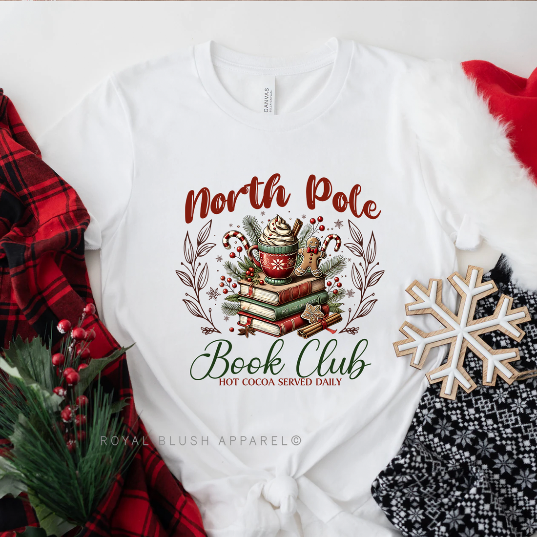 North Pole Book Club Relaxed Unisex T-shirt