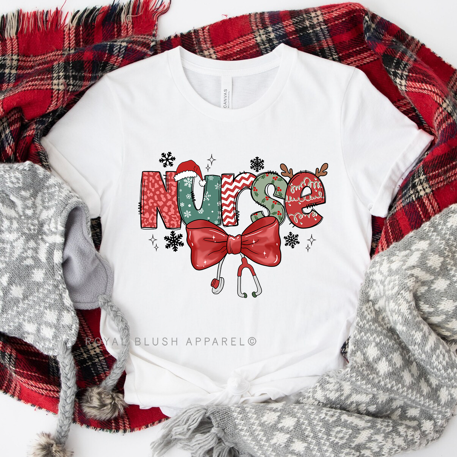 Nurse Christmas Relaxed Unisex T-shirt