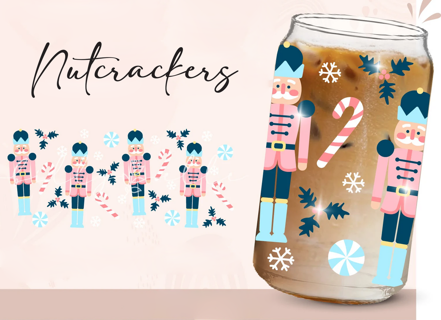 Nutcrackers Iced Coffee Glass