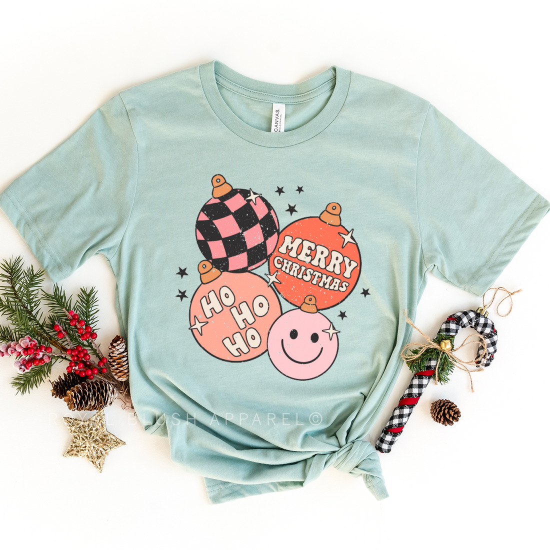 Pink Ornaments Relaxed Unisex T-shirt