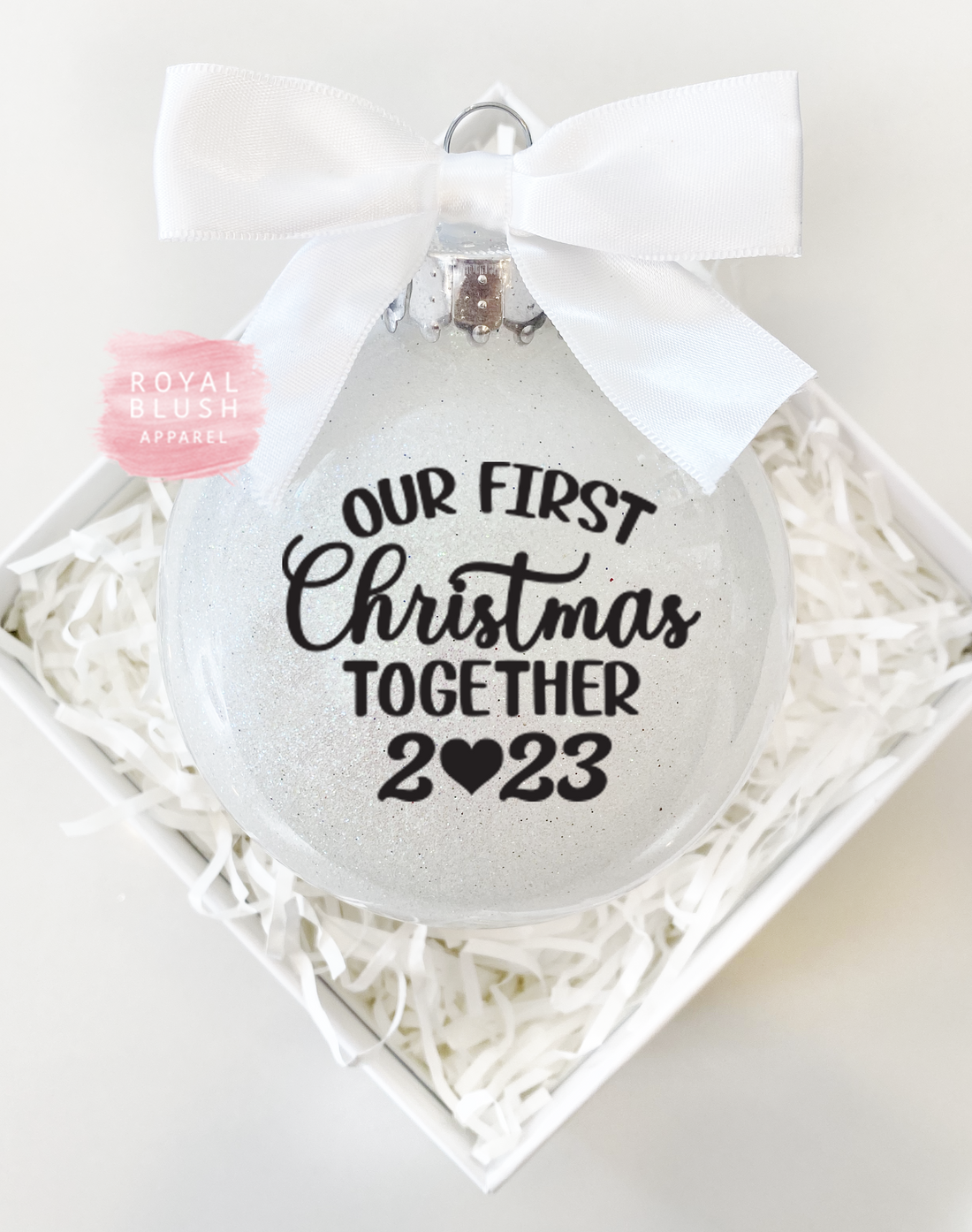 Our First Christmas Together 2023 Glitter Ornament
