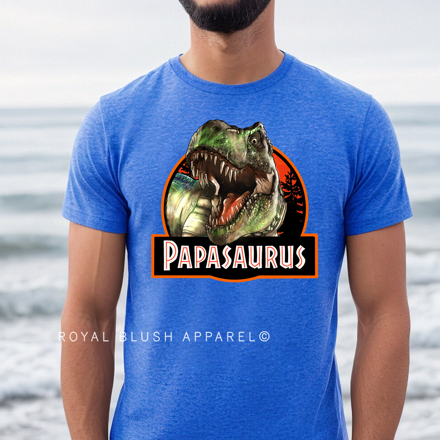 T-shirt unisexe décontracté Papasaurus