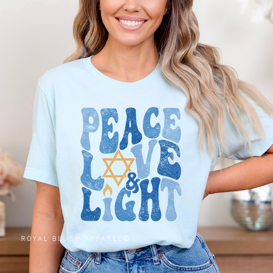 Peace Love Light Relaxed Unisex T-shirt