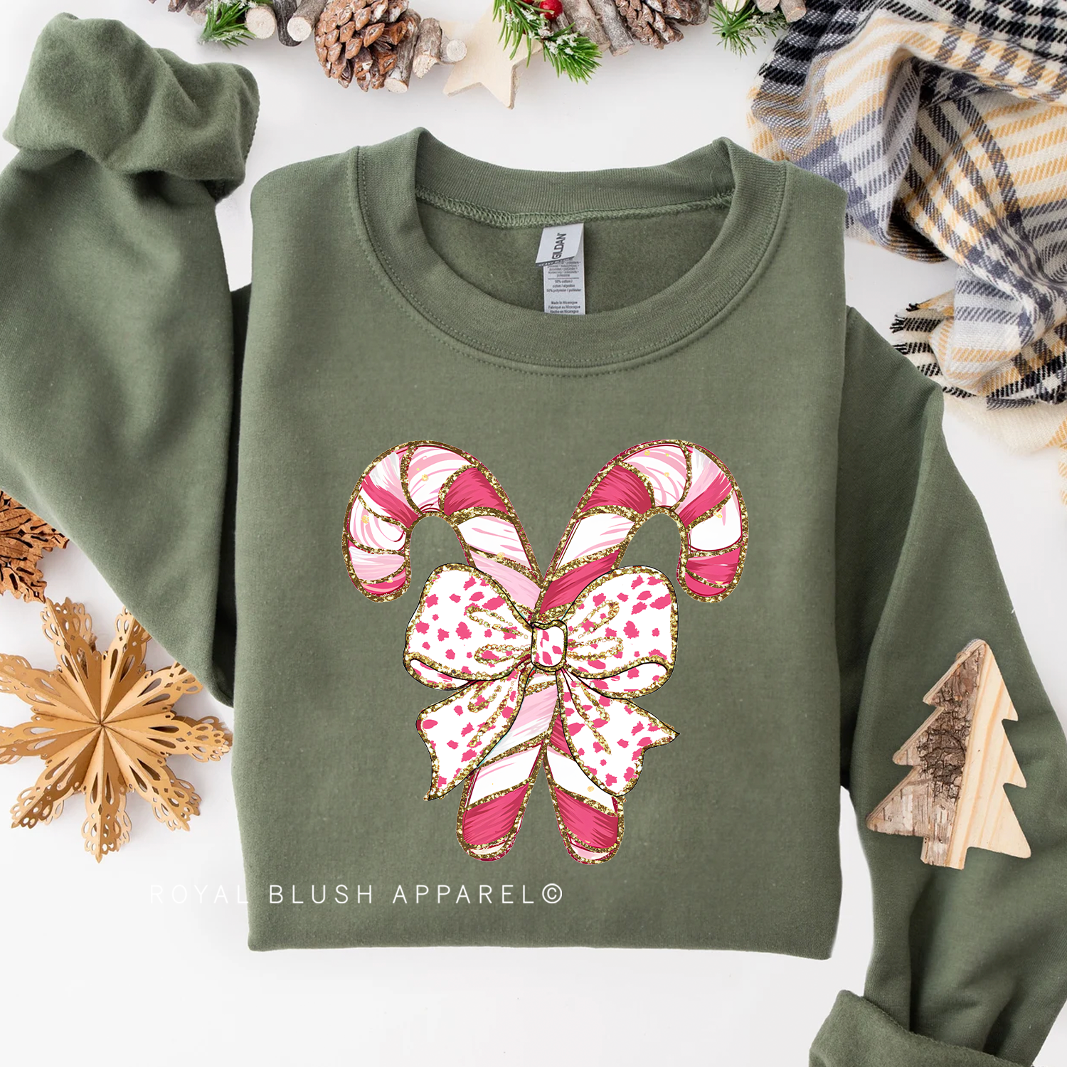 Pink Candy Canes Sweatshirt