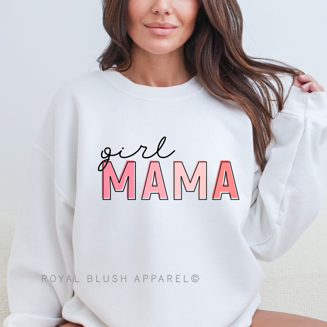 Pink Girl Mama Sweatshirt