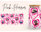 Pink Horror Iced Coffee Glass