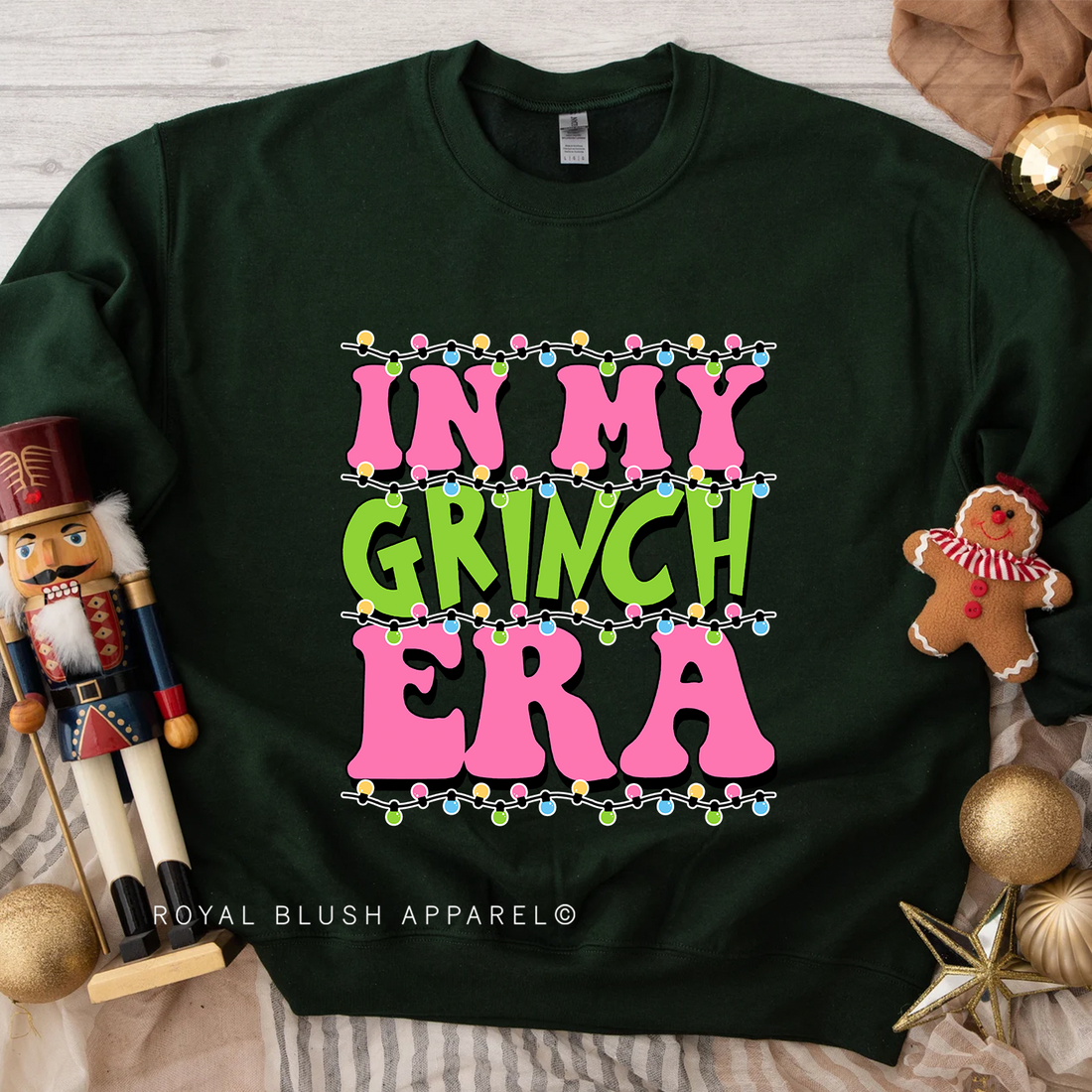 Pink Lights In My Grinch Era Sweatshirt