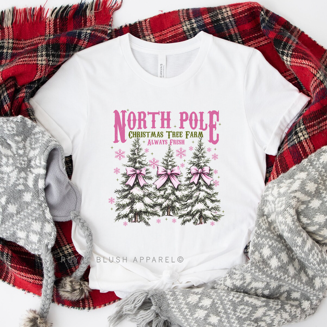 North Pole Christmas Tree Farm Relaxed Unisex T-shirt