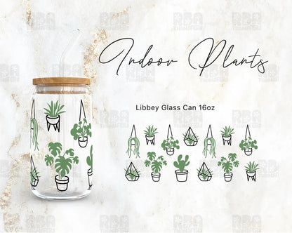 Indoor Plants Iced Coffee Glass