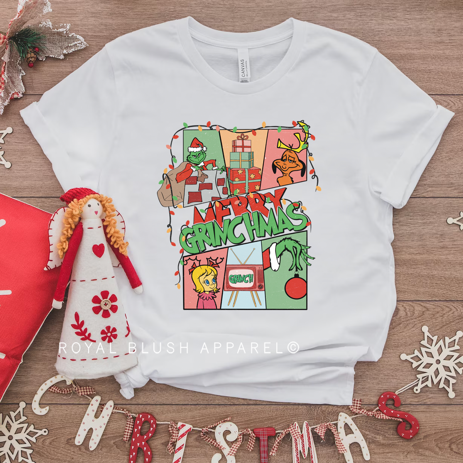 Poster Merry Grinchmas Relaxed Unisex T-shirt