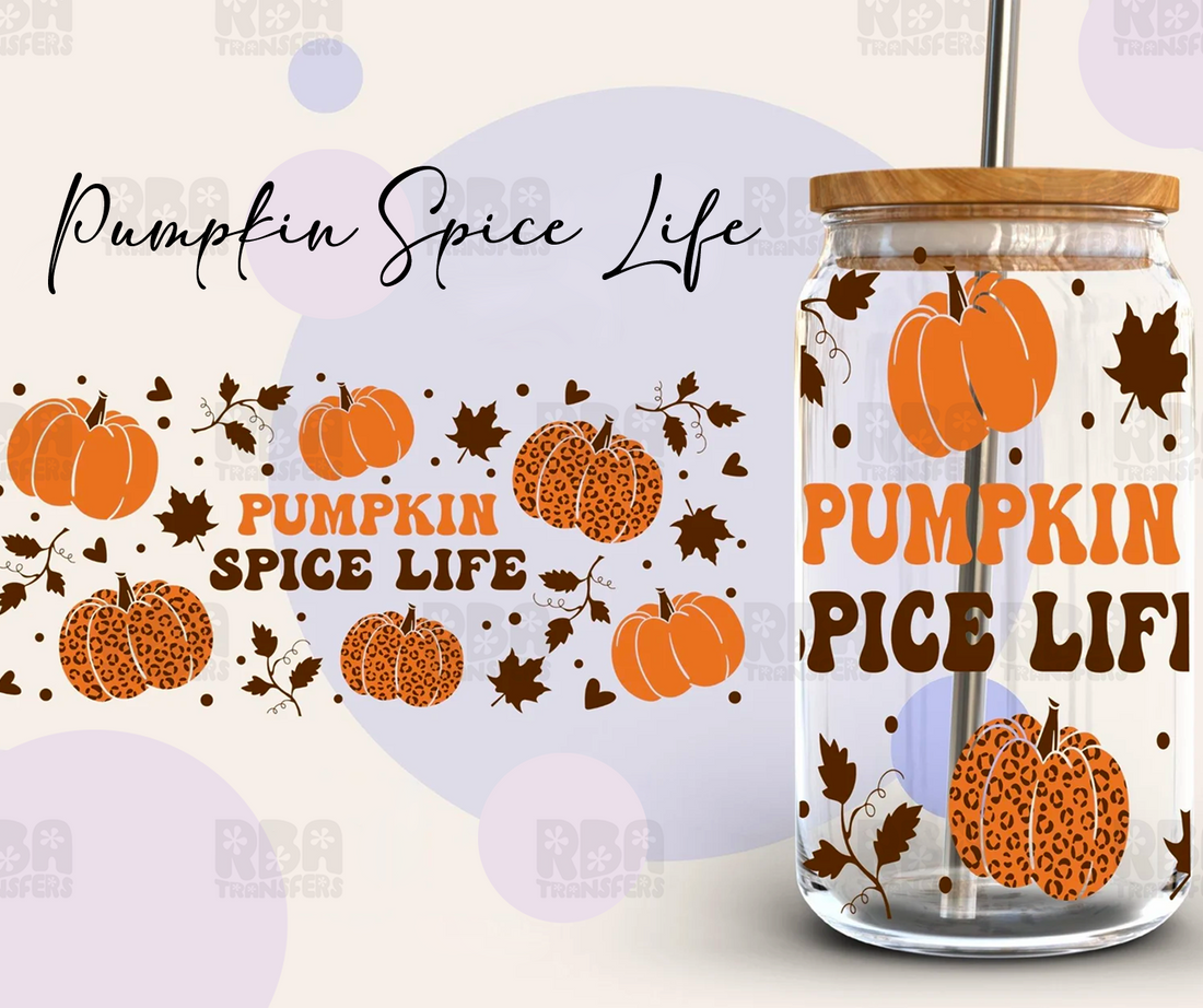 Pumpkin Spice Life Iced Coffee Glass