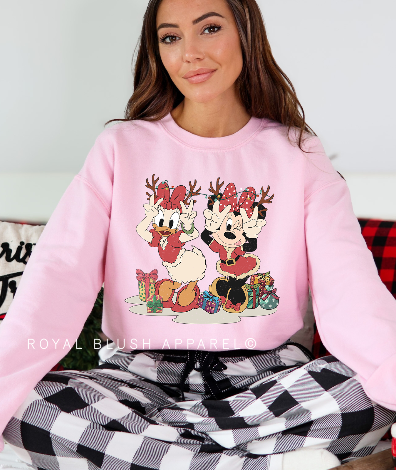 Reindeer Daisy &amp; Minnie Sweatshirt