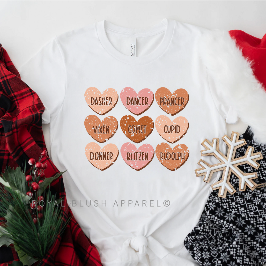 Reindeer Hearts Relaxed Unisex T-shirt