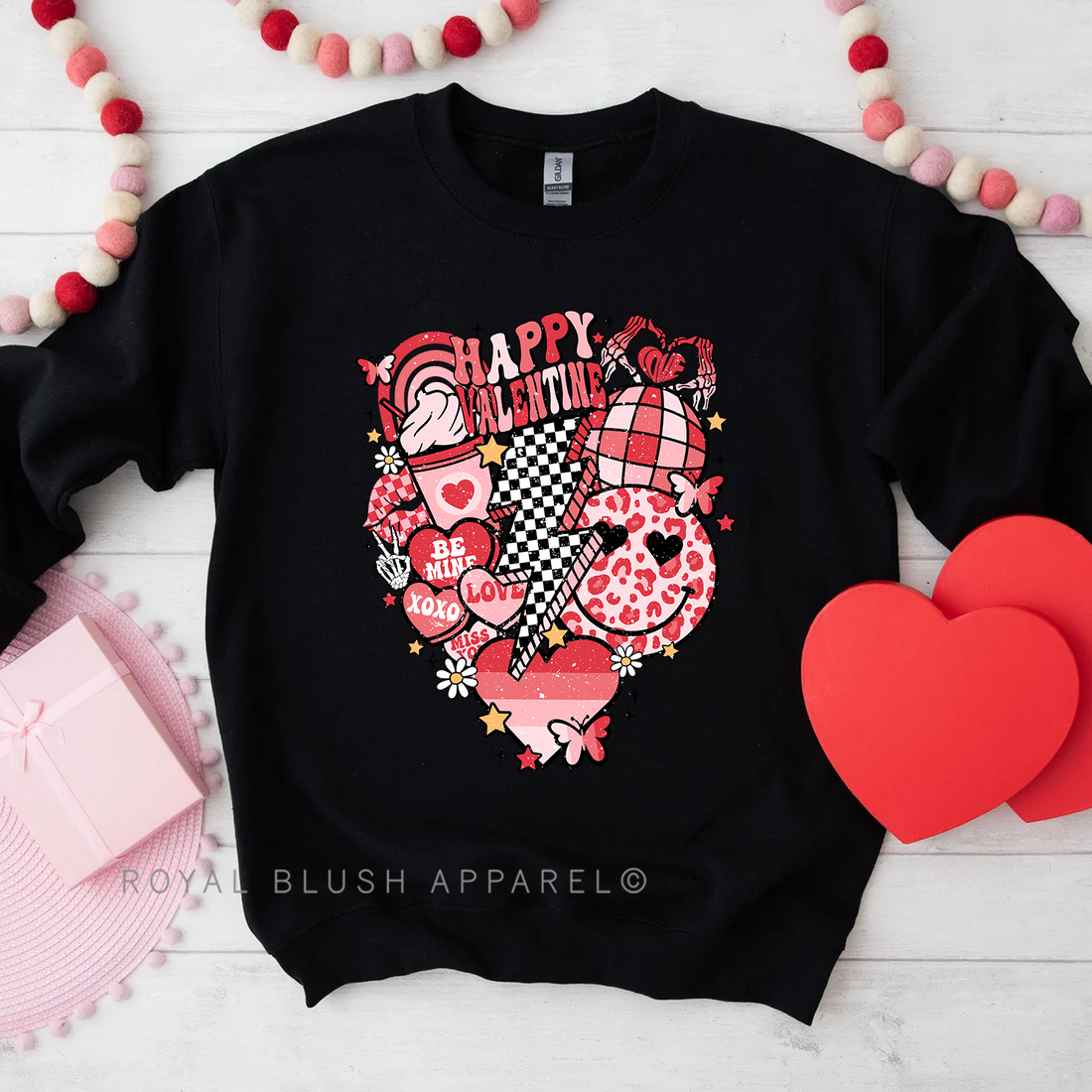 Retro Valentine Lightning Sweatshirt