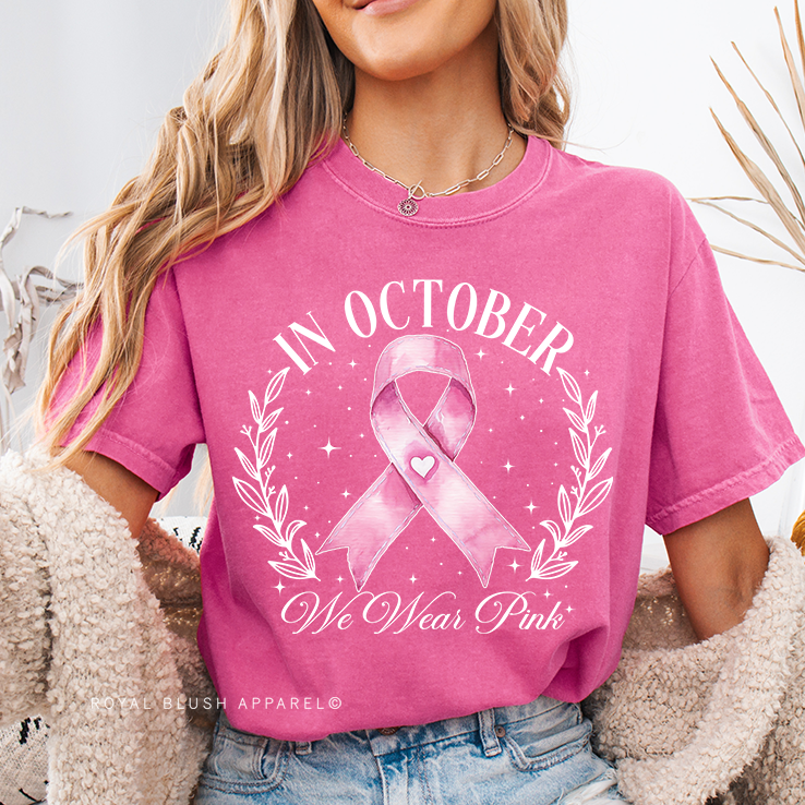 Ribbon In October Relaxed Unisex T-shirt