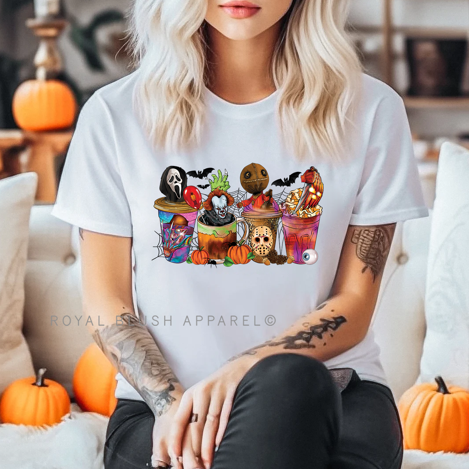Scary Coffee Relaxed Unisex T-shirt