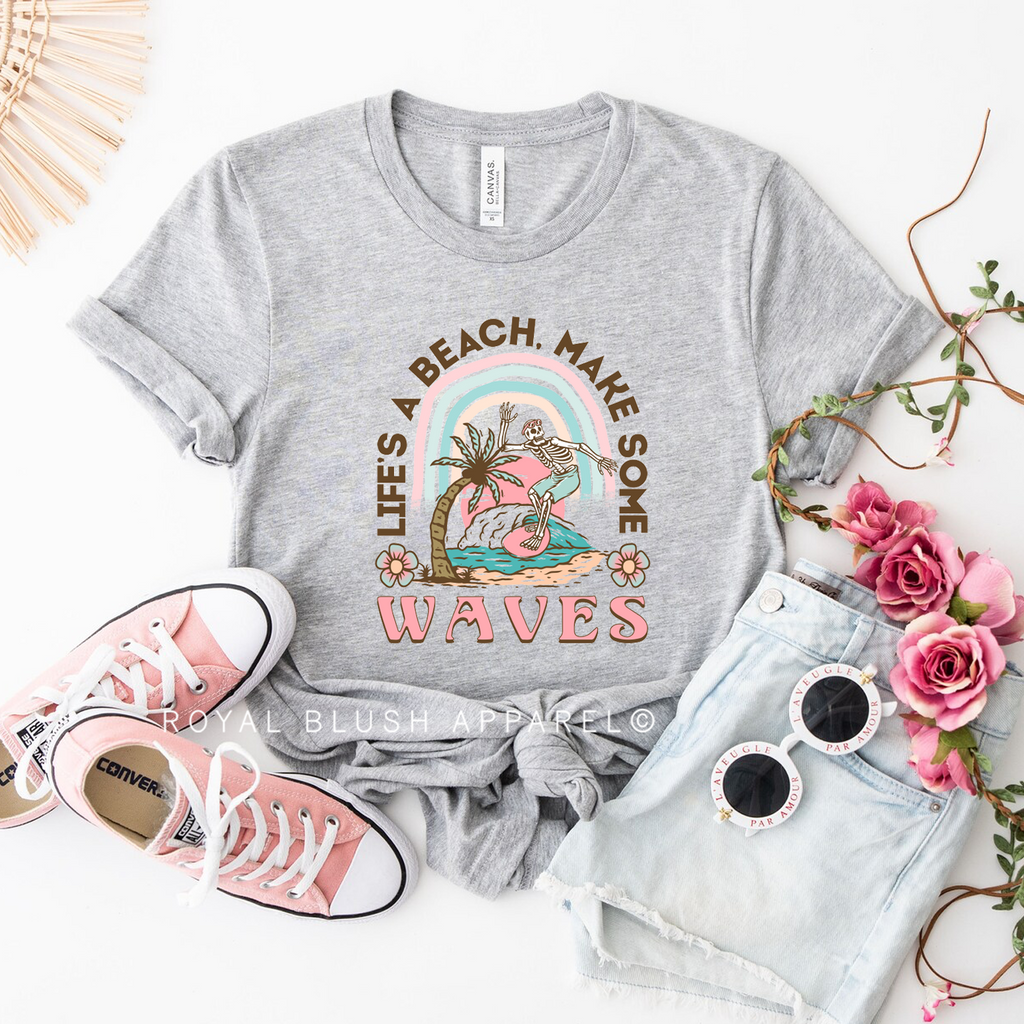 Skeleton Life's A Beach halloween T-shirt