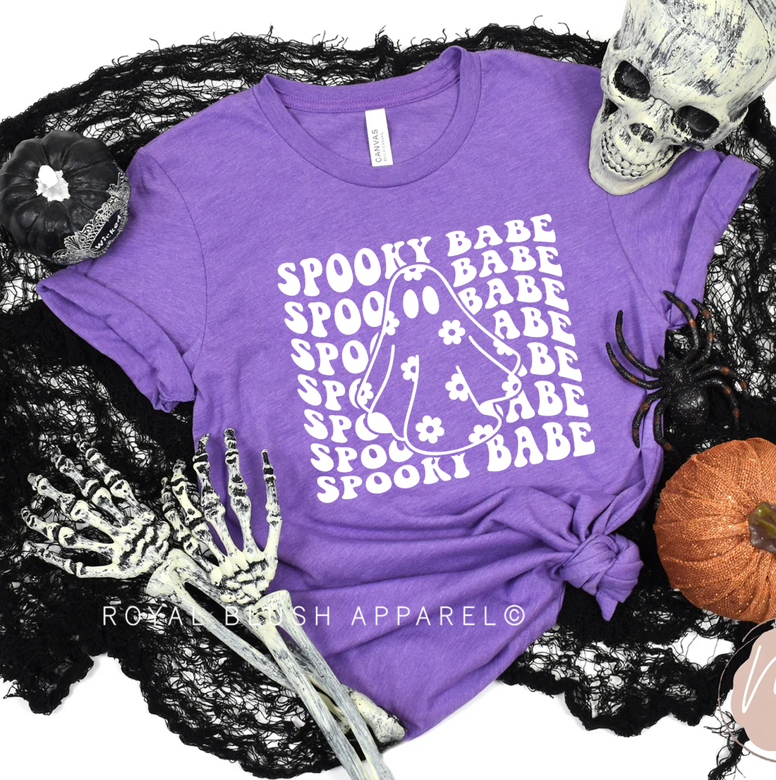 T-shirt unisexe décontracté Spooky Babe blanc