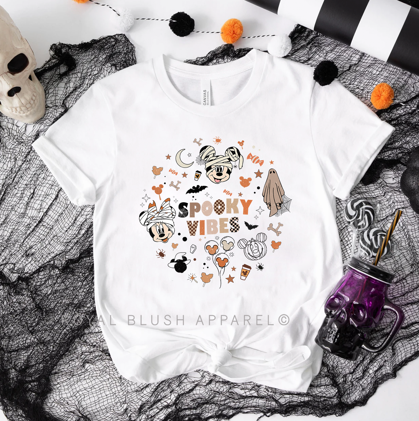 Mouse Spooky Vibes Relaxed Unisex T-shirt