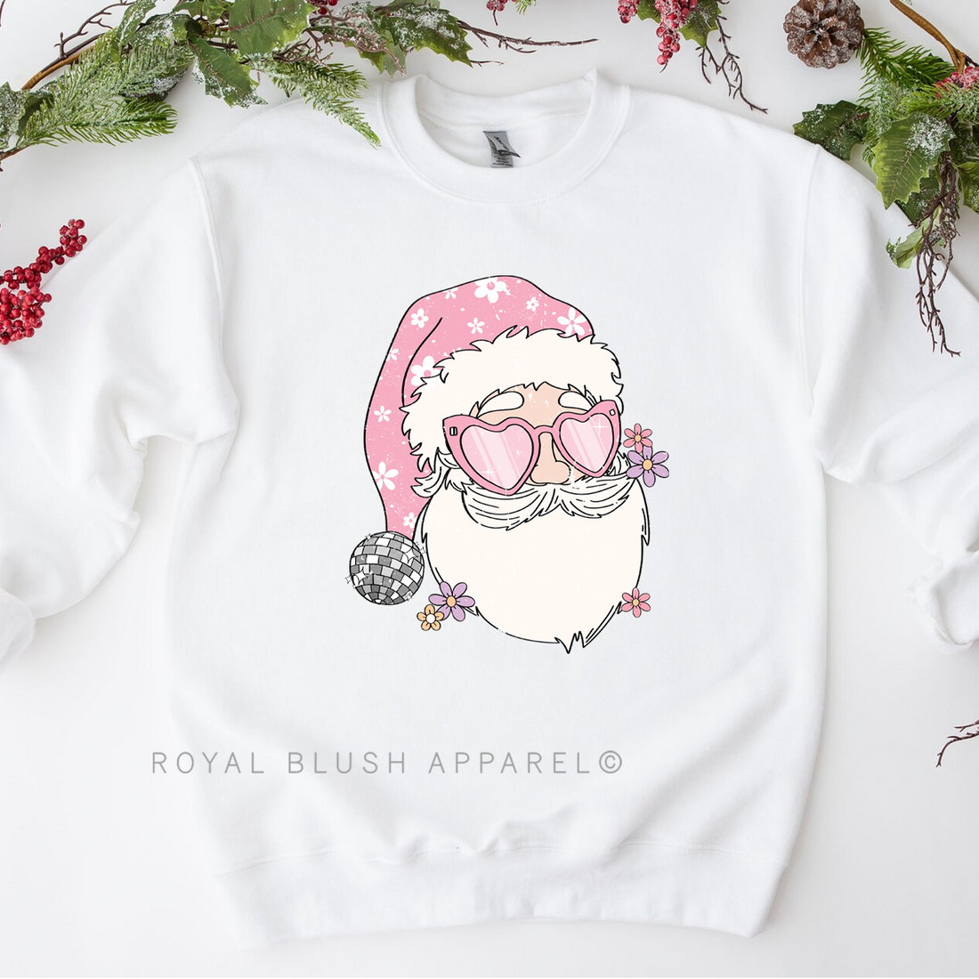 Heart Glasses Santa Sweatshirt