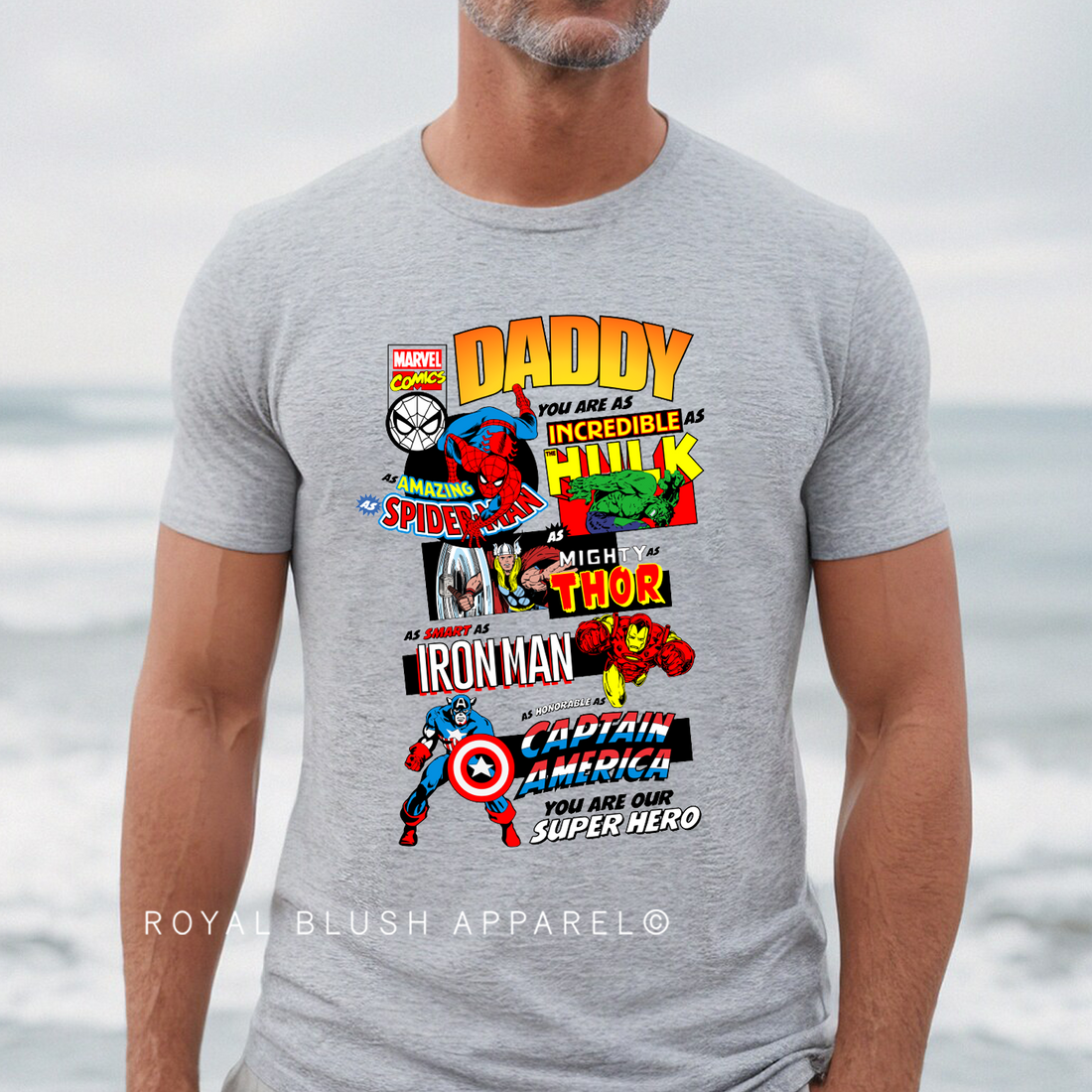 Superhero Daddy T-shirt unisexe décontracté