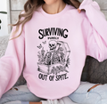 Surviving Purely Out Of Spite graphic sweatshirt