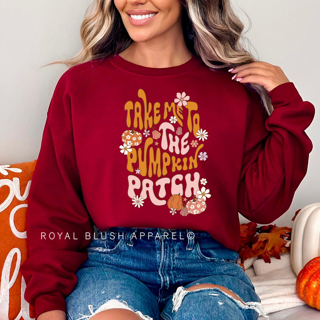 Emmenez-moi au sweat-shirt Pumpkin Patch