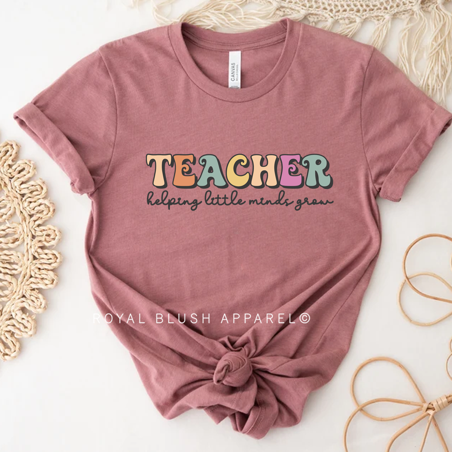 Teacher Helping Little Minds Grow Relaxed Unisex T-shirt