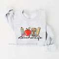 #teacherlife graphic sweatshirt
