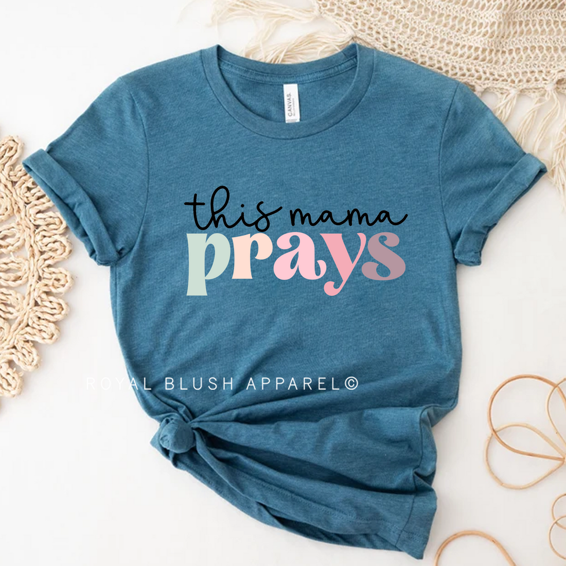 This Mama Prays Relaxed Unisex T-shirt