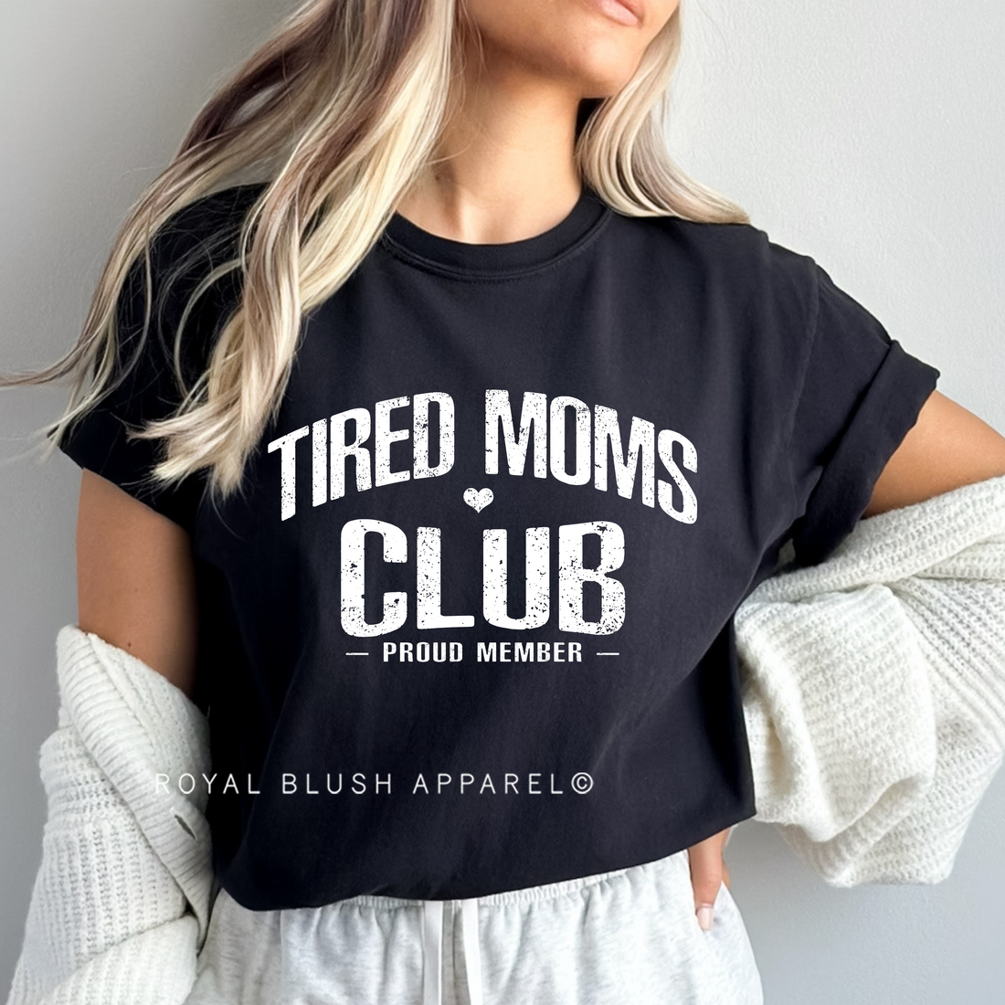 T-shirt unisexe décontracté Tired Moms Club