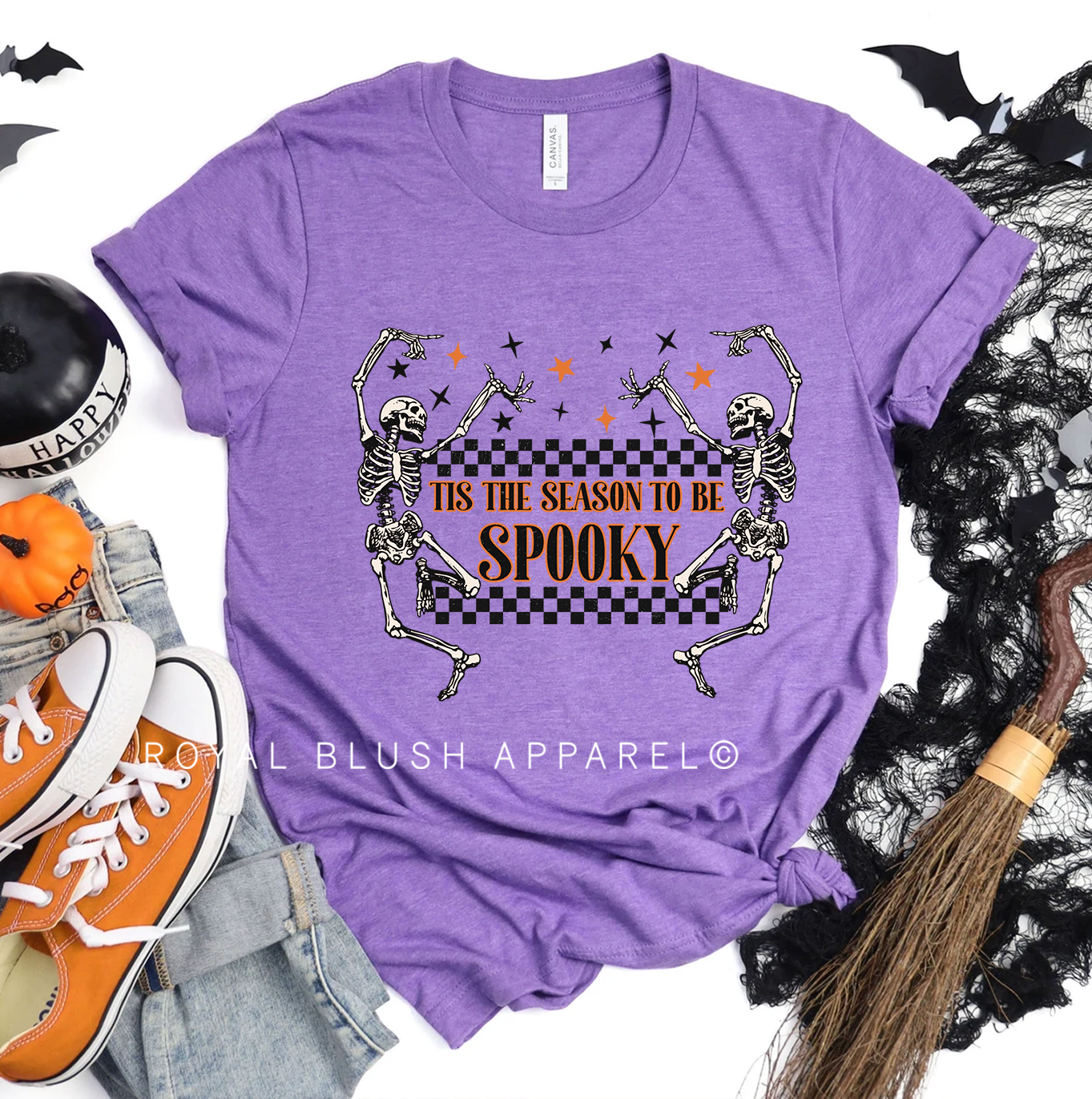 Skeleton Tis The Season To Be Spooky Relaxed Unisex T-shirt