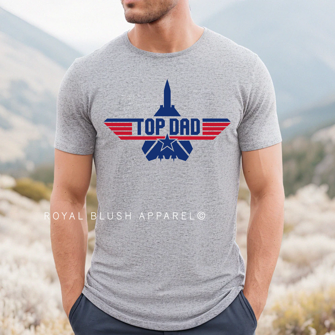 Top Dad  - MEDIUM GREY Relaxed Unisex T-shirt