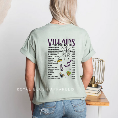 Villains The Evil Tour Relaxed Unisex T-shirt