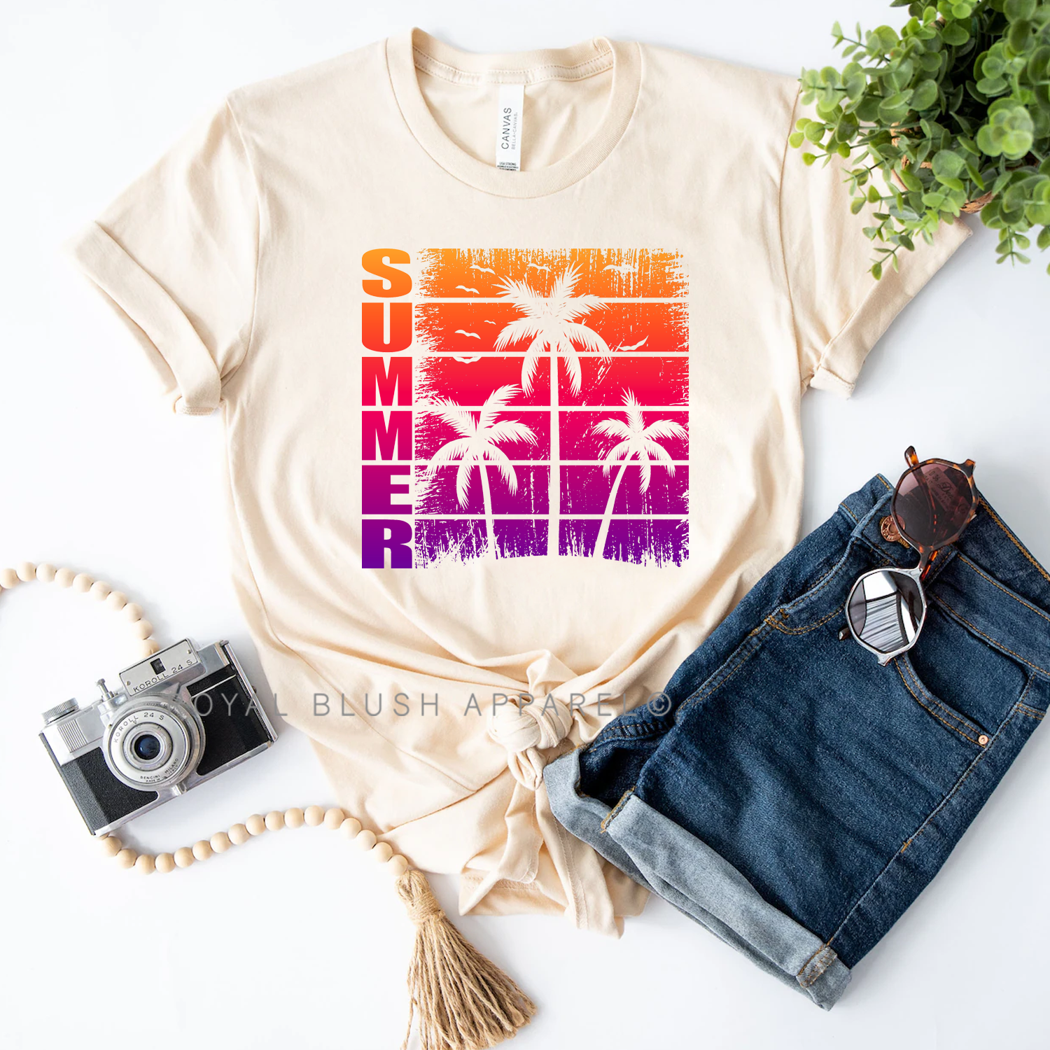 Tropical Summer Relaxed Unisex T-shirt