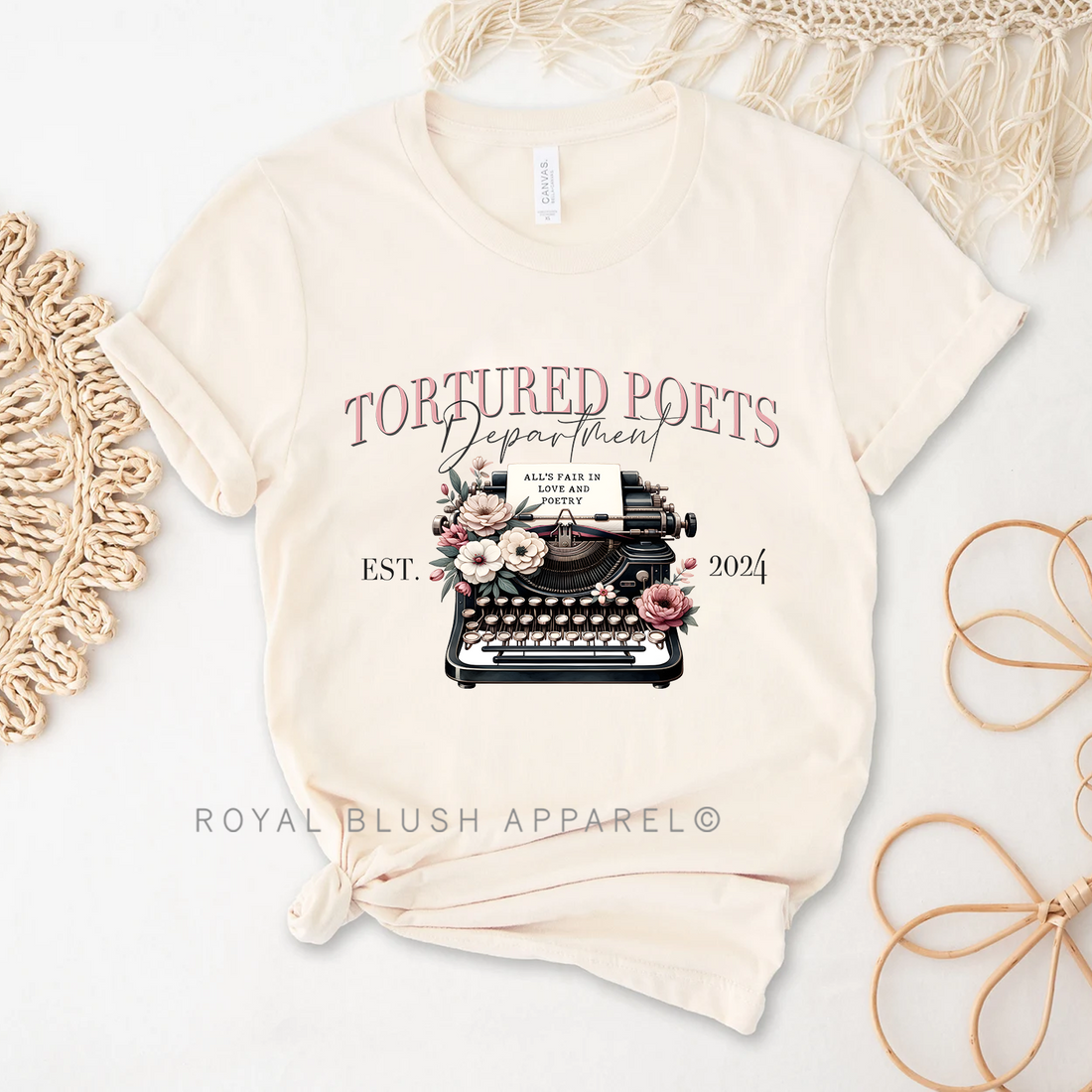 Tortured Poets Department Typewrite Relaxed Unisex T-shirt