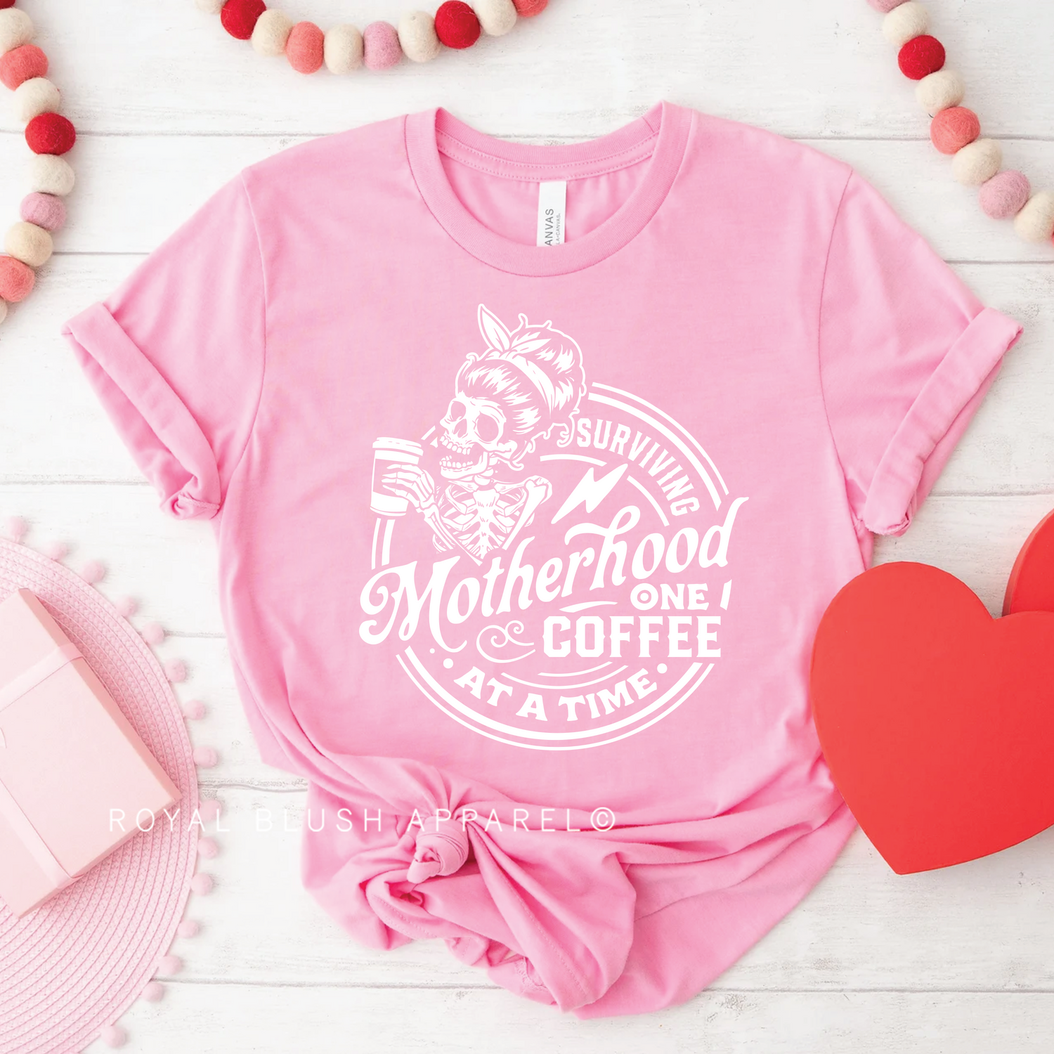 Surviving Motherhood One Coffee At A Time Relaxed Unisex T-shirt