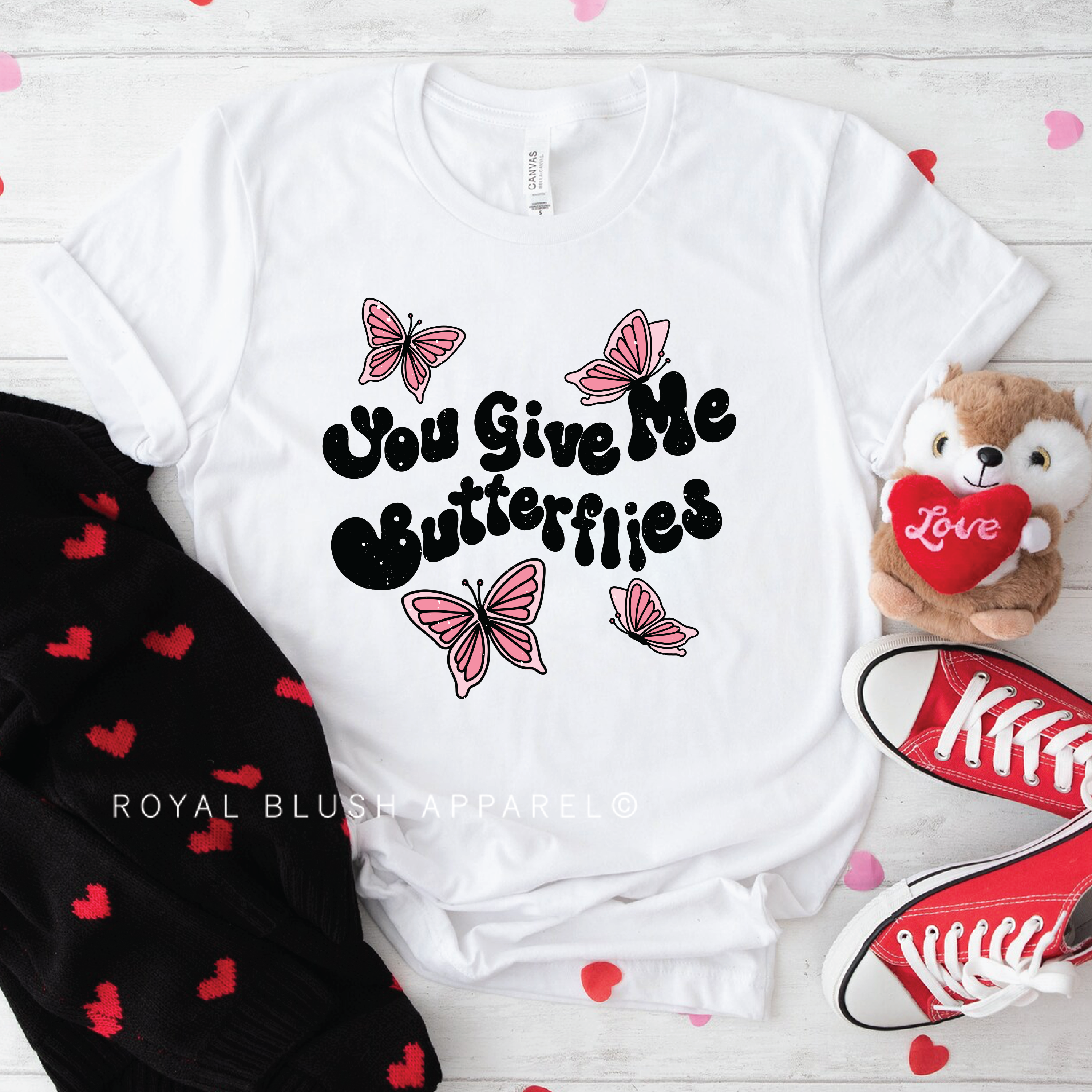 You Give Me Butterflies Relaxed Unisex T-shirt