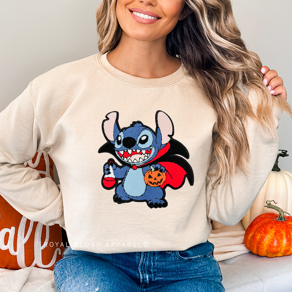 Vampire Chenille Patch Sweatshirt mockup